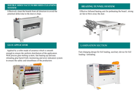 Ligne de production de machines de revêtement électrique à haute brillance pour plaques d'acier, feuille d'aluminium inoxydable, PVC, PET, MDF - Machine de laminage du bois