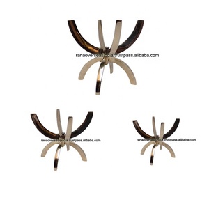 Support de présentation double face en laiton moulé pour sphères minérales, cristaux et spécimens de pierres, recyclable, pour la maison - Product Image 3