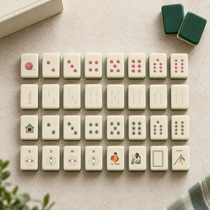 Jeu <span class=keywords><strong>de</strong></span> Mahjong Américain pour Chat, 160 Tuiles 25x36mm en Acrylique, Motif Boule <span class=keywords><strong>de</strong></span> Fil et Arête <span class=keywords><strong>de</strong></span> Poisson, Idéal pour les Amoureux des Chats, Cadeau pour les Soirées - Product Image 4