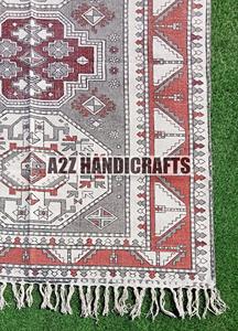Exquisite <b>Printed</b> Cotton Block Area Rugs Handmade with Good Price for Home and Hotel Elegant <b>Printed</b> Carpet Set - Product Image 3