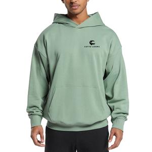 Nouvelle arrivée hommes sweats à capuche lavage à l'acide 100% coton manches longues couleur unie chaud sweats à capuche décontractés pour hommes vente en ligne - Product Image 3