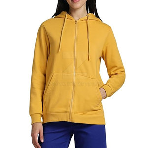 Sweats à capuche décontractés pour femmes, hiver, 100% coton, coupe ajustée, respirant, couleurs personnalisées sur le devant, services OEM - Product Image 1