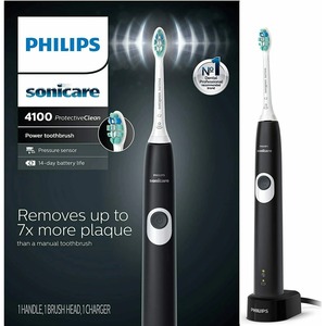Philips Sonicare HX6810/50 cepillo de dientes eléctrico recargable ProtectiveClean 4100 cerdas suaves negro IPX7 resistente al agua - Product Image 6