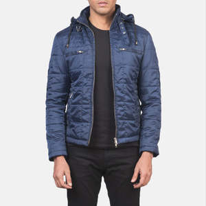 Chaqueta Cortavientos Acolchada Azul con Capucha Alps, Casual, de Cuero Tejido, con Cierre de Cremallera, Impermeable, Tallas XS-6XL, Primavera-Otoño - Product Image 1
