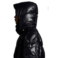 Manteau LONG noir pour hommes et femmes, veste chaude rembourrée
