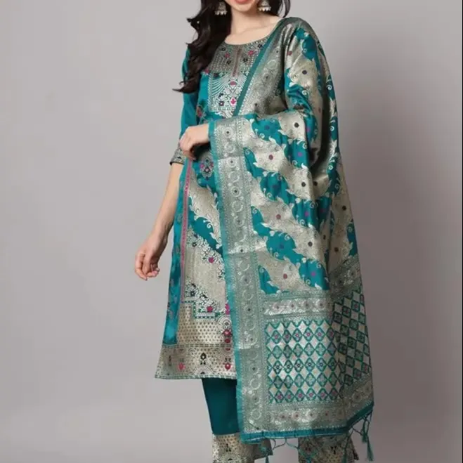 Export Qualität indische Kleidung pakistanische Salwar Kameez damen schicke anzüge ethnisches schweres kleid