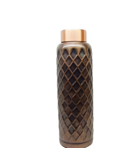 Botella de cobre para uso diario botella Ayurvédica para caminar por la mañana botella de cobre puro 100% botella de agua de cobre-Indian Home Craft - Product Image 6