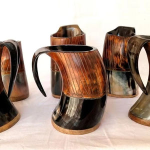 Tazas de cuerno de Búfalo con diseño vikingo tallado de alta calidad, Vintage estilo minimalista de inspiración, vasos promocionales Premium a la venta - Product Image 1