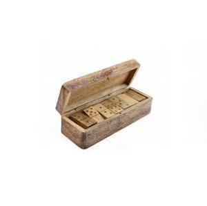 Caja de dominó de madera hecha a mano, caja de dominó de madera de diseño único - Product Image 5