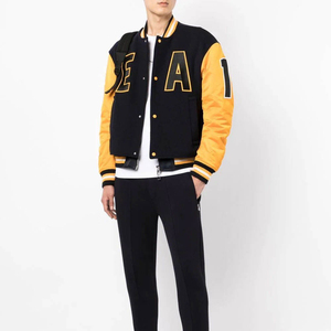 Chaqueta universitaria de béisbol de algodón 100% de alta calidad, chaqueta universitaria de manga raglán con botones, tipo delgado para la temporada de primavera, chaqueta universitaria para hombre - Product Image 3