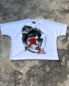 Camiseta de secado rápido de 100% algodón para hombre, estilo Hip Hop personalizado, estampado gráfico pesado, patrón sólido, ajuste de gran tamaño con Stock disponible - Product Image 4