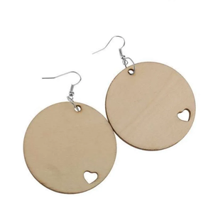 ต่างหูไม้ดีไซน์เนอร์แฟชั่นน่ารักปรับให้เข้ากับผู้ใหญ่ต่างหูทรงกลมคุณภาพระดับพรีเมียม - Product Image 3