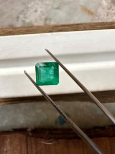 Piedra de corte de Esmeralda cuadrada de esmeralda de Zambia Natural de 7 MM con piedras preciosas sueltas de buen brillo para hacer joyas de 1,69 quilates para joyería. - Product Image 2