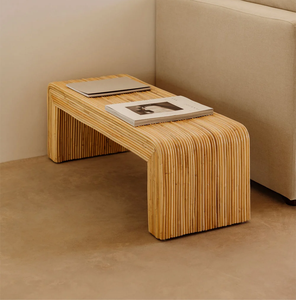 2025 nuevo diseño Vintage tejido a mano mesa de centro de ratán Rectangular decoración moderna muebles de sala de estar - Product Image 1