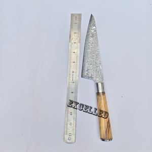 Venta caliente profesional 8 pulgadas Chef cuchillo hecho a mano Premium japonés Damasco acero carbono acero mango de madera cuchillos de cocina - Product Image 6