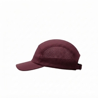 Casquette Trucker 5 Panneaux en Tissu Mesh Respirant et Imperméable, Ajustée, Unisexe, Couleur Unie, Décontractée, en Nylon, Style Urbain, pour Adulte
