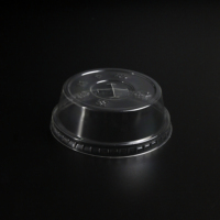 Ventes en gros de couvercles en plastique transparents écologiques jetables en PP classiques de 95 mm, couvercles plats en dôme pour gobelets à boissons froides, logo personnalisé QUANG QUAN