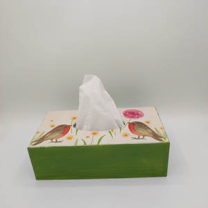 กล่องเก็บกระดาษเช็ดปากไม้เคลือบเอนาเมลงานฝีมือสุดคลาสสิก ขายดีที่สุด ใช้ได้หลากหลาย ราคาถูก MOQ ต่ำ - Product Image 1