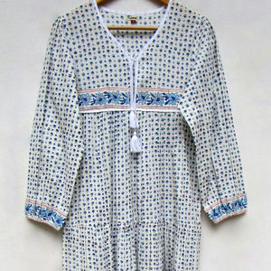 Femmes indiennes robe de soirée robes ethniques femmes longues robes Maxi meilleur main bloc impression fabrication femmes robes articles ensembles - Product Image 1