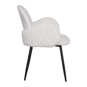 Set di 2 Sedie da Pranzo Imbottite in Stile Moderno Farmhouse con Braccioli Trapuntati e Gambe in Metallo Solido per Soggiorni e Ristoranti - Product Image 1