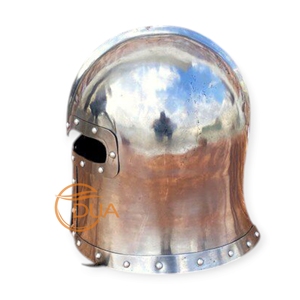 Casco medieval Barbuta hecho de lámina de calibre 18 diseñado para Recreaciones históricas - Product Image 6