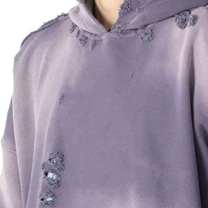 Último Estilo, Nueva Llegada, Sudaderas con Efecto Desgastado en Color Personalizado, 100% Algodón, Sudaderas con Efecto Desgastado al por Mayor - Product Image 4