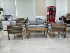 Sofá moderno de lujo de madera para patio, muebles de teca para exteriores, sofás de teca para exteriores, juego de jardín de madera, sofá de jardín de teca hecho en Vietnam - Product Image 3