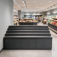 Afneembaar trapvormig fruitdisplayrek, onafhankelijke draagunit voor supermarkt