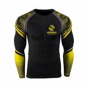 Camiseta de compresión personalizada para hombre con estampado por sublimación para MMA, Muay Thai, BJJ, Jiu Jitsu, Grappling, Fitness, Gimnasio y Entrenamiento. - Product Image 1