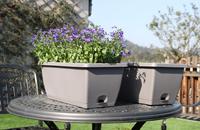 Nouveau Design Rectangulaire Jardinières Suspendus En Plastique Pot De Fleur Rebords De Fenêtre Pots Pot De Culture (STEP-1-1)
