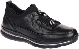 VOYAGER Women's Cow Leather Loafers <b>Toe</b> Lace-Up Cushioned EVA Midsole Rubber Outsole Flat <b>Heel</b> Autumn/Winter Anti-Slip Walking - Product Image 1