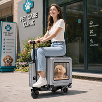 Scooter de transport intelligent électrique 42L en PC et alliage d'aluminium pour animaux de compagnie, avec conception détachable pour petits chiens et chats