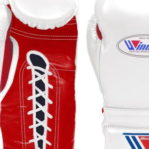 Gants de boxe à lacets Winning, blanc et rouge, cuir de qualité supérieure, gants d'entraînement de boxe professionnels, gants de sparring légers, ajustement professionnel, 8 oz, 10 oz - Product Image 2