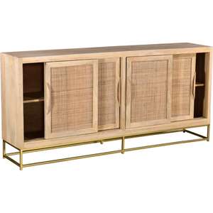 Premium polyvalent canne manguier bois Media Console buffet moderne maison cuisine salon ferme salle à manger hôtel salle de bain - Product Image 3