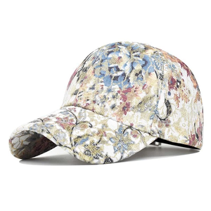 Gorra de béisbol unisex, gorra de camionero con estampado de flores, tela de malla ajustable Strapback, colores personalizables y logotipo - Product Image 6