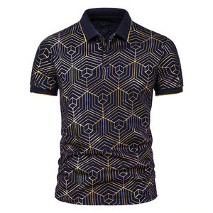 เสื้อโปโลสำหรับผู้ชายเสื้อยืดโปโลแขนสั้นผ้ายืดไร้รอยต่อพิมพ์ลายออกแบบได้ตามที่ต้องการ - Product Image 2