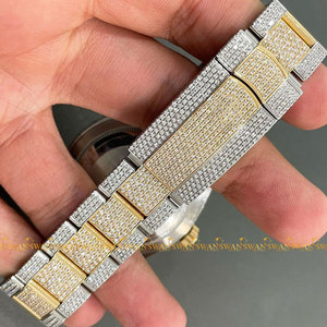 Precio de fábrica Bling Venta al por mayor Personalizar Acero inoxidable Moissanite Iced Out Diamond Watch Trending Nueva llegada Joyería de marca - Product Image 3