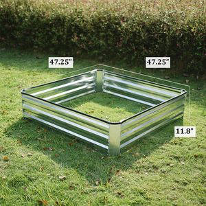 Rectangle surélevé jardin lit galvanisé métal extérieur planteur poudre revêtement pour la maison jardin Pots de fleurs-Vietnam fabricant - Product Image 2