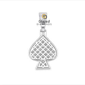 Colgante de joyería de cuello Hip Hop para unisex Hecho en plata de ley 925 y diamantes cultivados en laboratorio de corte redondo y Baguette - Product Image 5