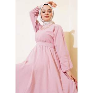 ชุดเดรสผ้าลินินแบบแป้งเอวยางยืด - Product Image 2