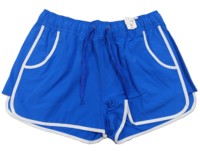 Short de bain femme taille haute élastique séchage rapide teint en pièce 100 % polyester avec cordon de serrage style européen et américain couleur unie