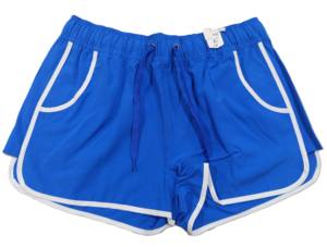 Short de bain élastique taille haute pour femme Style européen américain Short de plage de couleur unie - Product Image 2