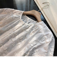 Guipure 3D Blanc 100% Coton Oeillet Brodé Machine Spécial Cordon Tissu Voile Brodé pour Quotidien Ues Mariage
