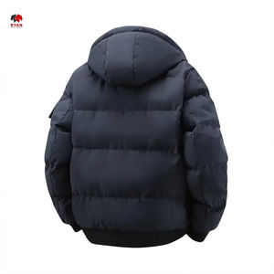 Veste matelassée d'hiver pour homme avec logo personnalisé, OEM ODM, veste matelassée isolée pour homme, veste matelassée légère à capuche pour l'hiver, fabricant - Product Image 2