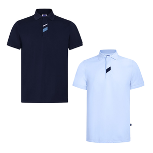 เสื้อยืดโปโลผู้ชายสีสูงผ้าโพลีเอสเตอร์95% 5% สแปนเด็กซ์บรรจุภัณฑ์แบบกำหนดเองผู้ผลิตเสื้อผ้าผู้ชาย - Product Image 1