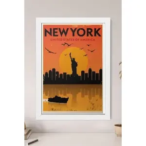 Póster Vintage de la Estatua de la Libertad de Nueva York, Pintura Urbana, Adhesivo Decorativo - Product Image 2