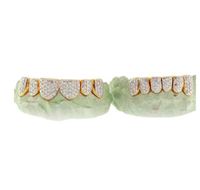 Grillz dentaire Hip Hop en or massif 14 carats personnalisé avec moissanite VVS, bijoux corporels faits à la main, cadeau pour lui et elle, fabriqué en Inde