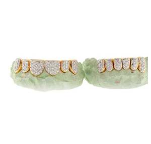 VVS MOISSANITE personnalisé or Grillz fait à la main bijoux de piercing fin véritable or dents cadeau pour lui et elle - Product Image 4