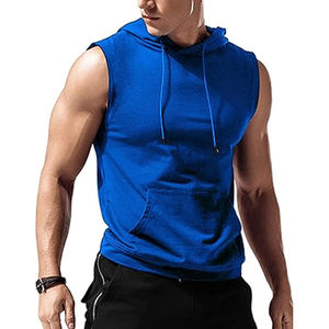 High Quality Custom Gym <b>Sleeveless</b> <b>Hoodie</b> Winter Workout Stylish Cotton Cropped <b>Men</b> Women Breathable Cheap Price - Product Image 1