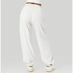 2023 Women's Mid Waist Sports <b>Running</b> Joggers Breathable Fleece Quick Dry Sweatpants Elastic Decoration Customized Solid Colors - Product Image 4